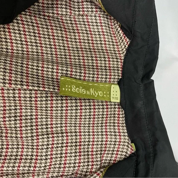 Soia & Kyo Black and Red Houndstooth Lined Coat - Picture 7 of 13